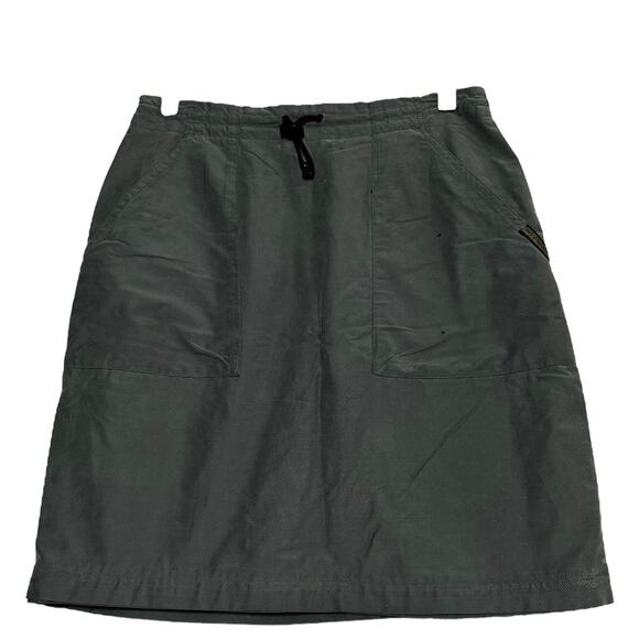 Royal Robbins Skirt Drawstring Pockets Cotton Back Zip A Line Dark Gray 4 28" - Picture 1 of 5